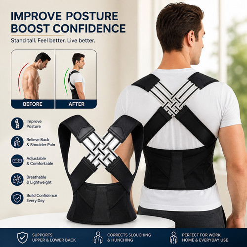 Back posture corrector brace - posture,