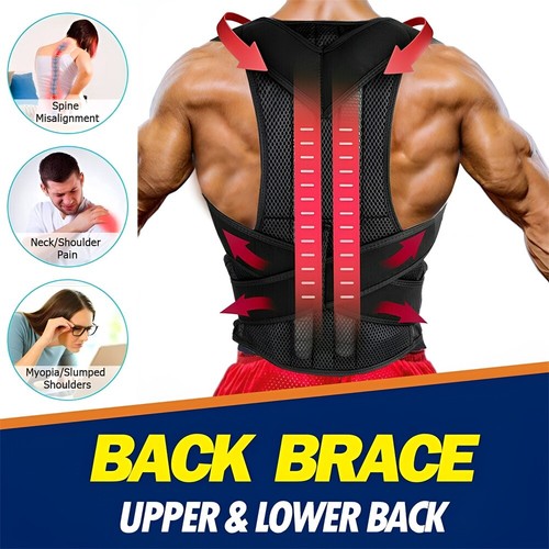 Back brace posture corrector - back,